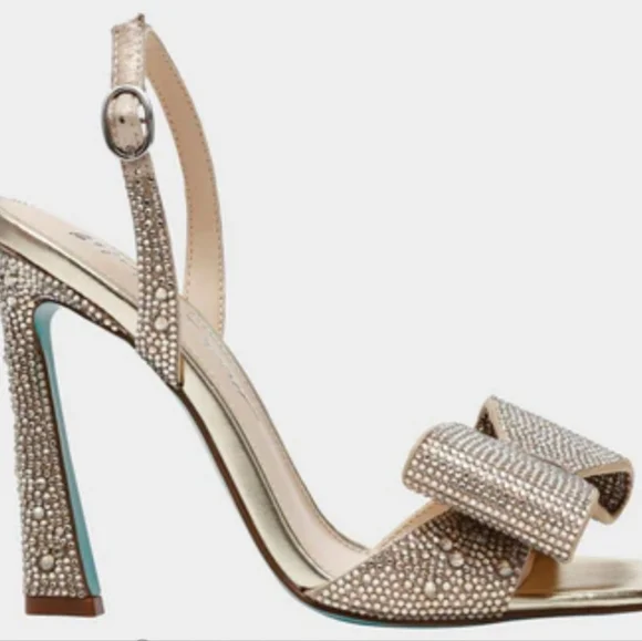 Betsey Johnson Joel Light Gold size 9.5 - Picture 3 of 10